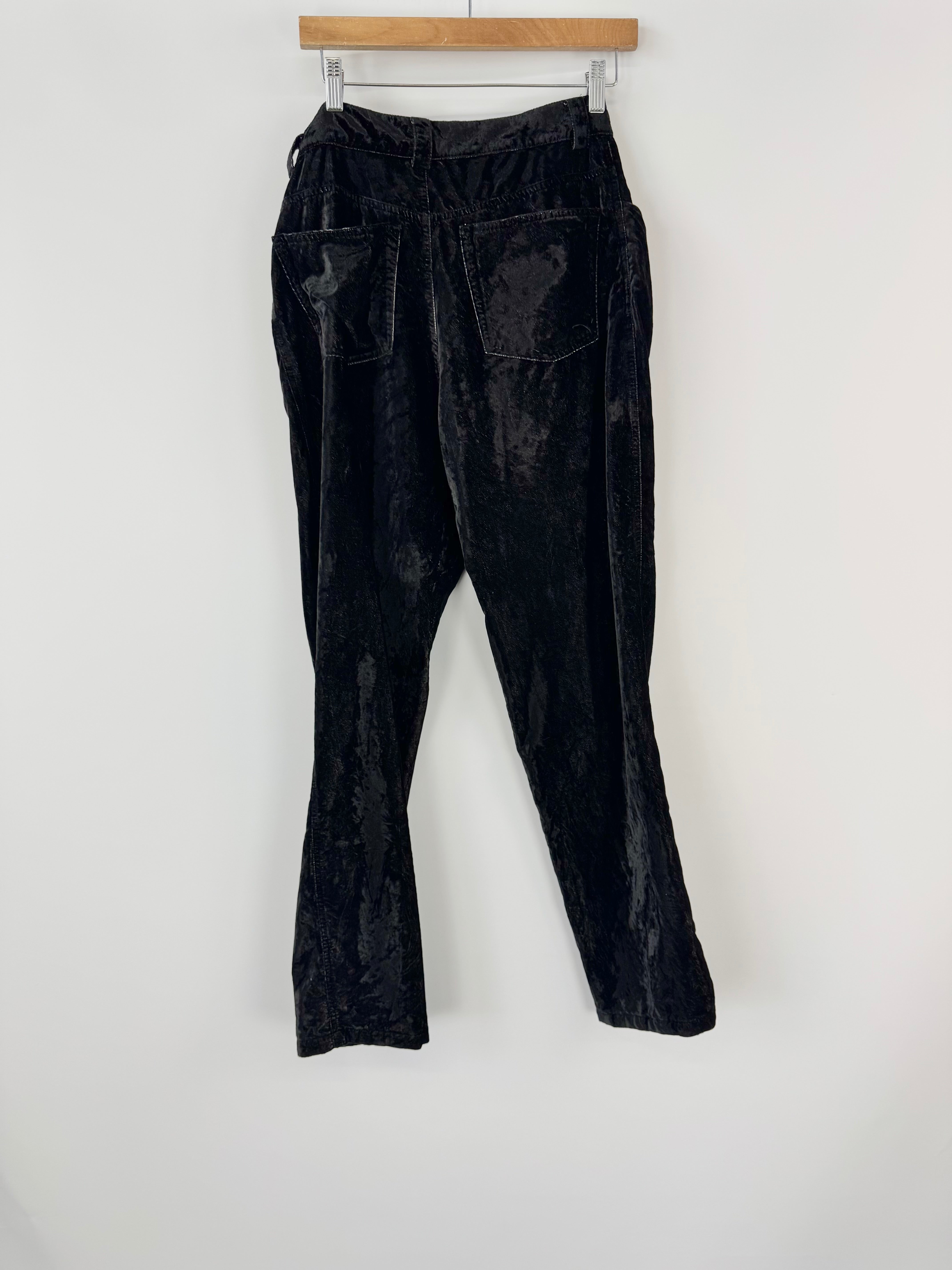 Versus Gianni Versace Black Velvet Slacks - AU10/12