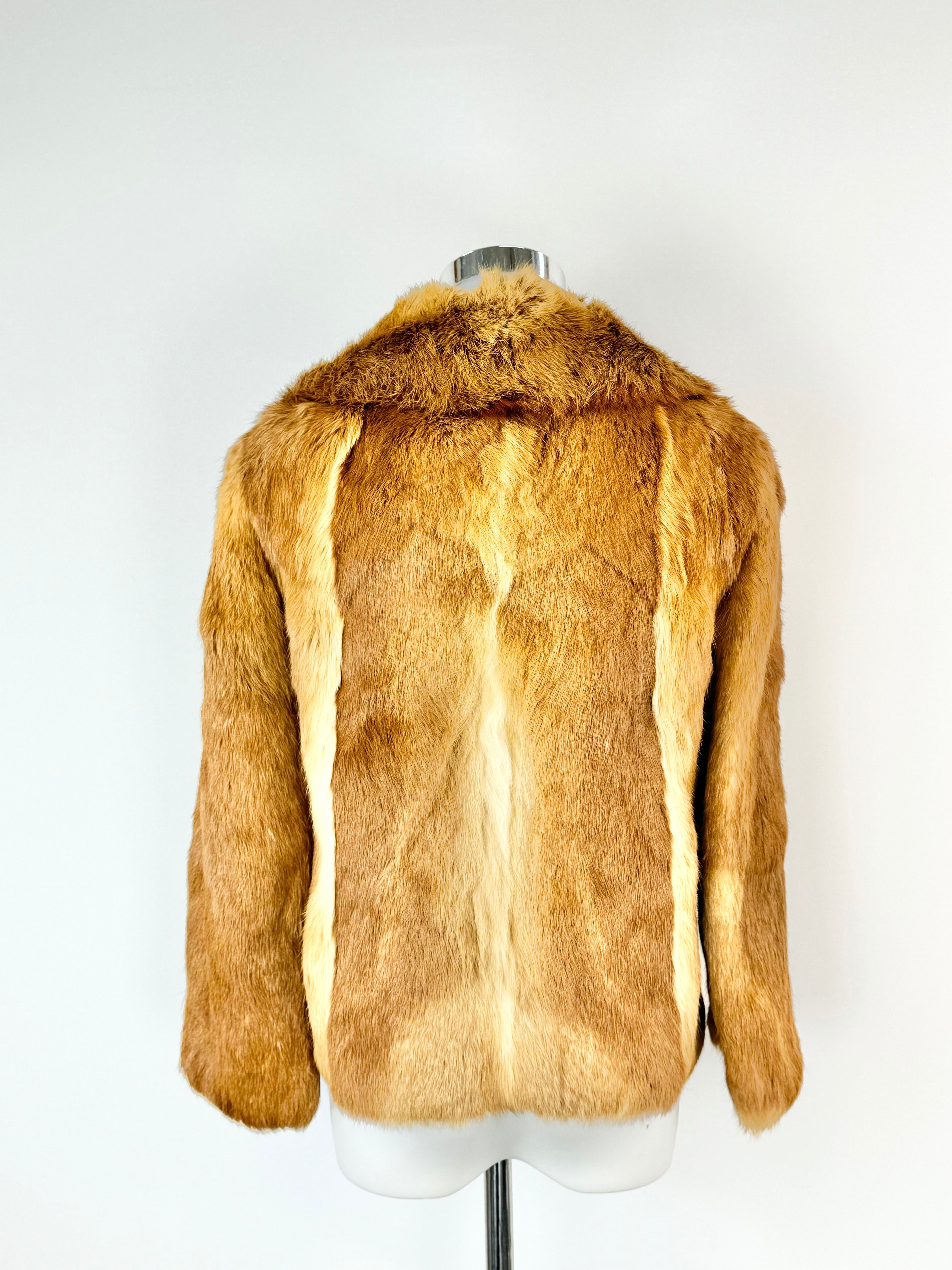 Vintage Orange Fur Coat - AU8/10