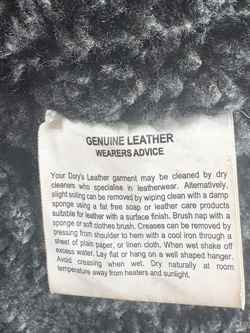 Dory's Genuine Leather Mahogany Shearling-Lined Jacket - 52