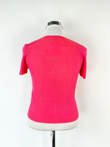 Sass & Bead Hot Pink & Orange 'Sugar Pill' Knit Top NWT - XL