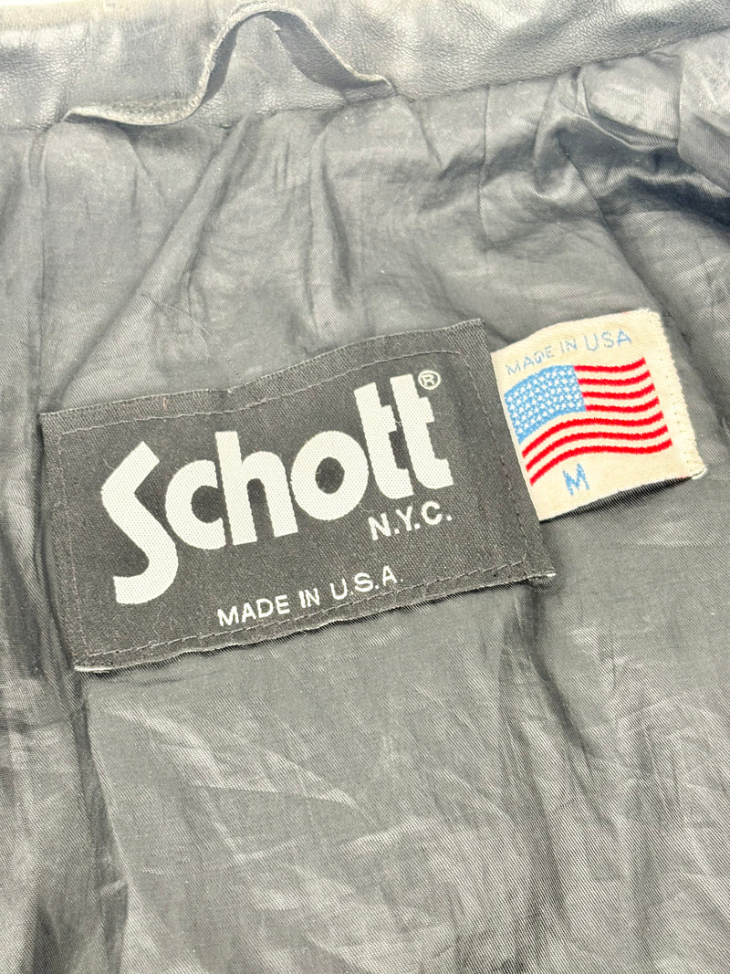Schott NYC Dark Brown Leather Jacket - M