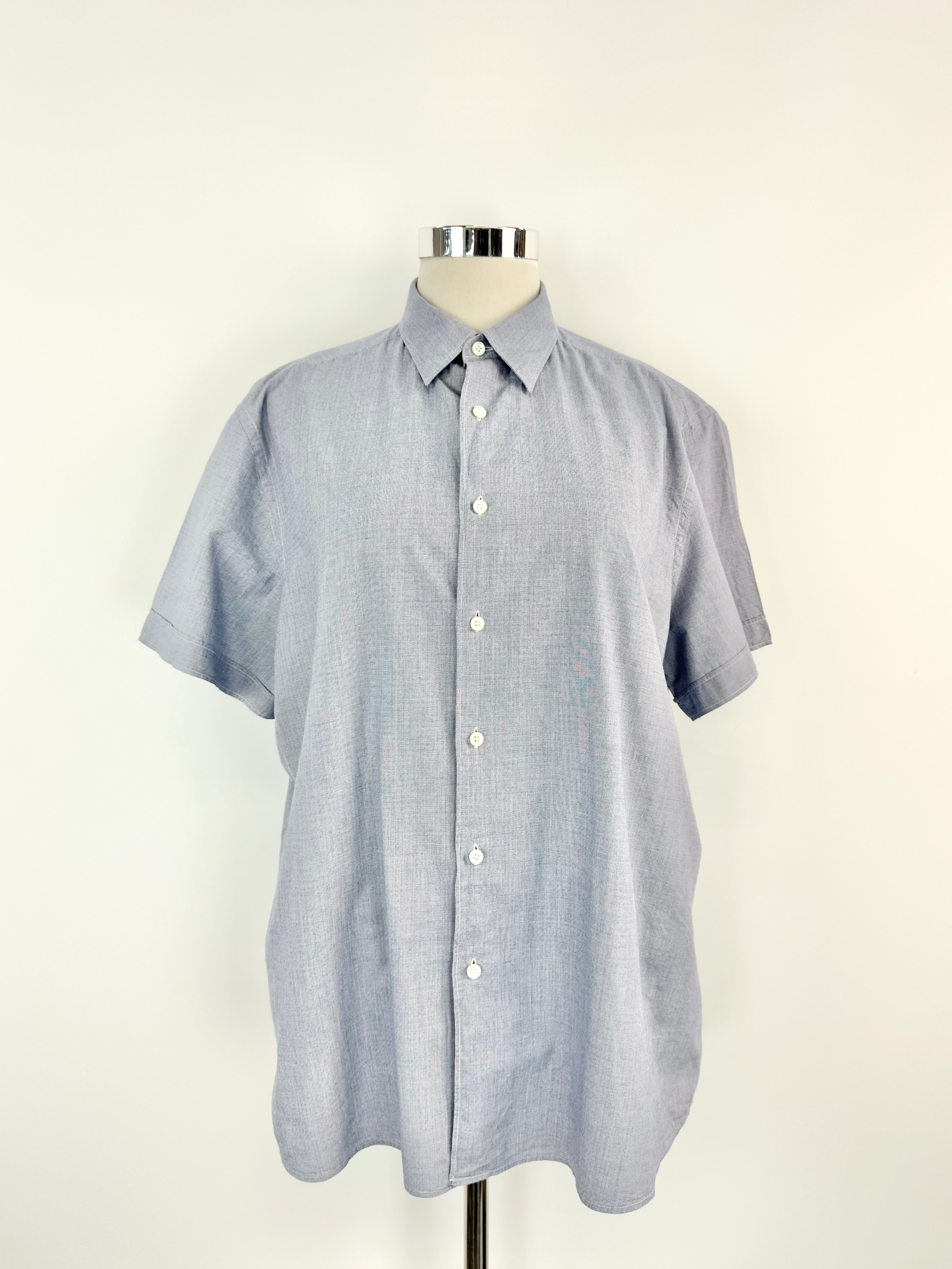 Ermenegildo Zegna Blue Short Sleeve Shirt - XXL