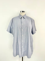 Ermenegildo Zegna Blue Short Sleeve Shirt - XXL