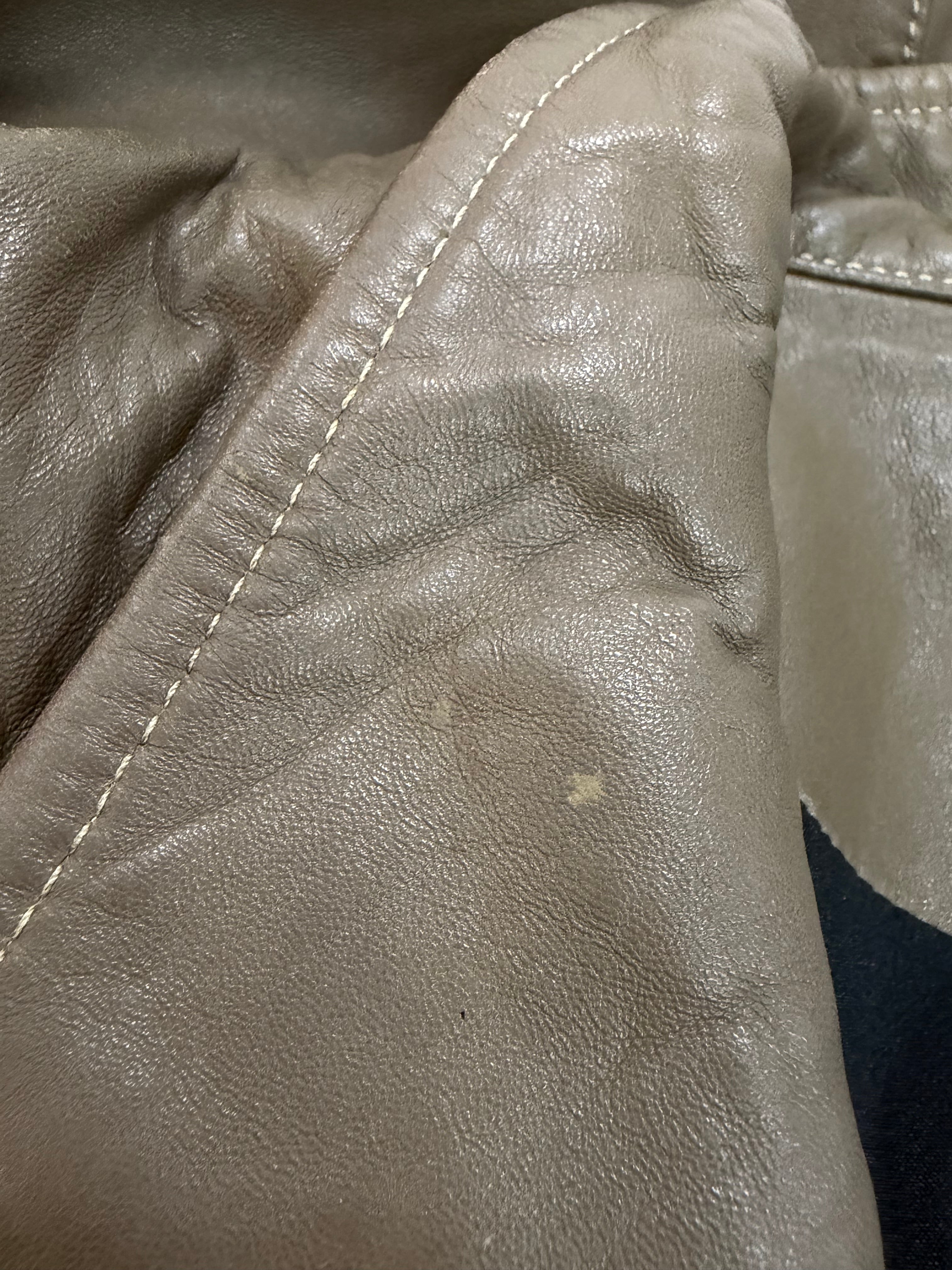 Vintage Franz Taupe Leather Jacket - AU12