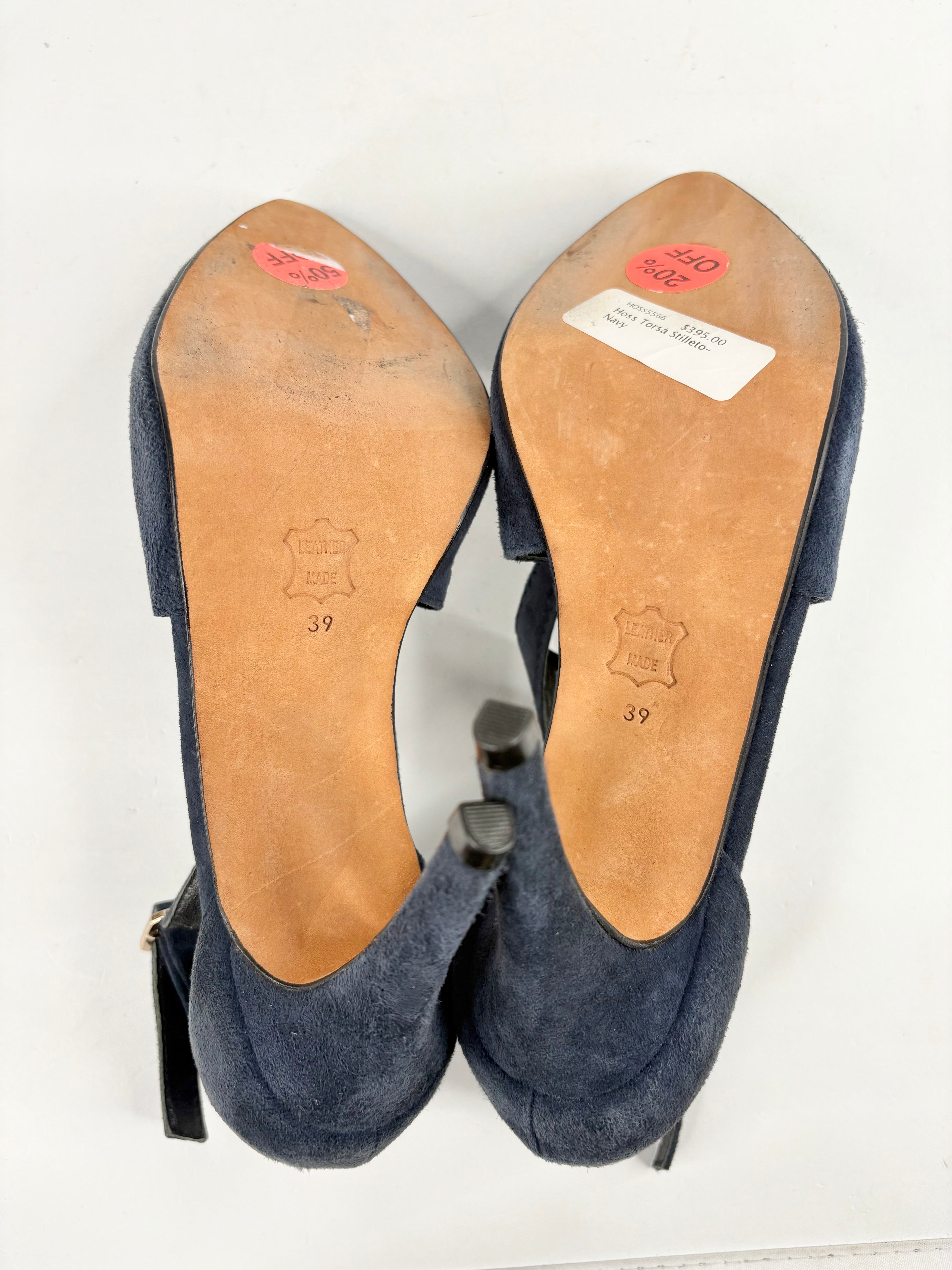 Hoss Navy Blue Suede 'Torsa' Stilettos - EU39