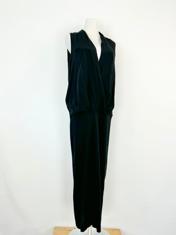 Lorena Antoniazzi Black Silky Midi Dress - AU10