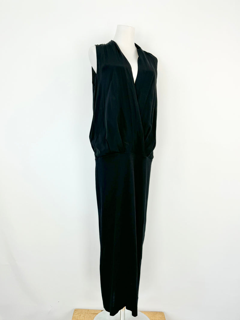 Lorena Antoniazzi Black Silky Midi Dress - AU10