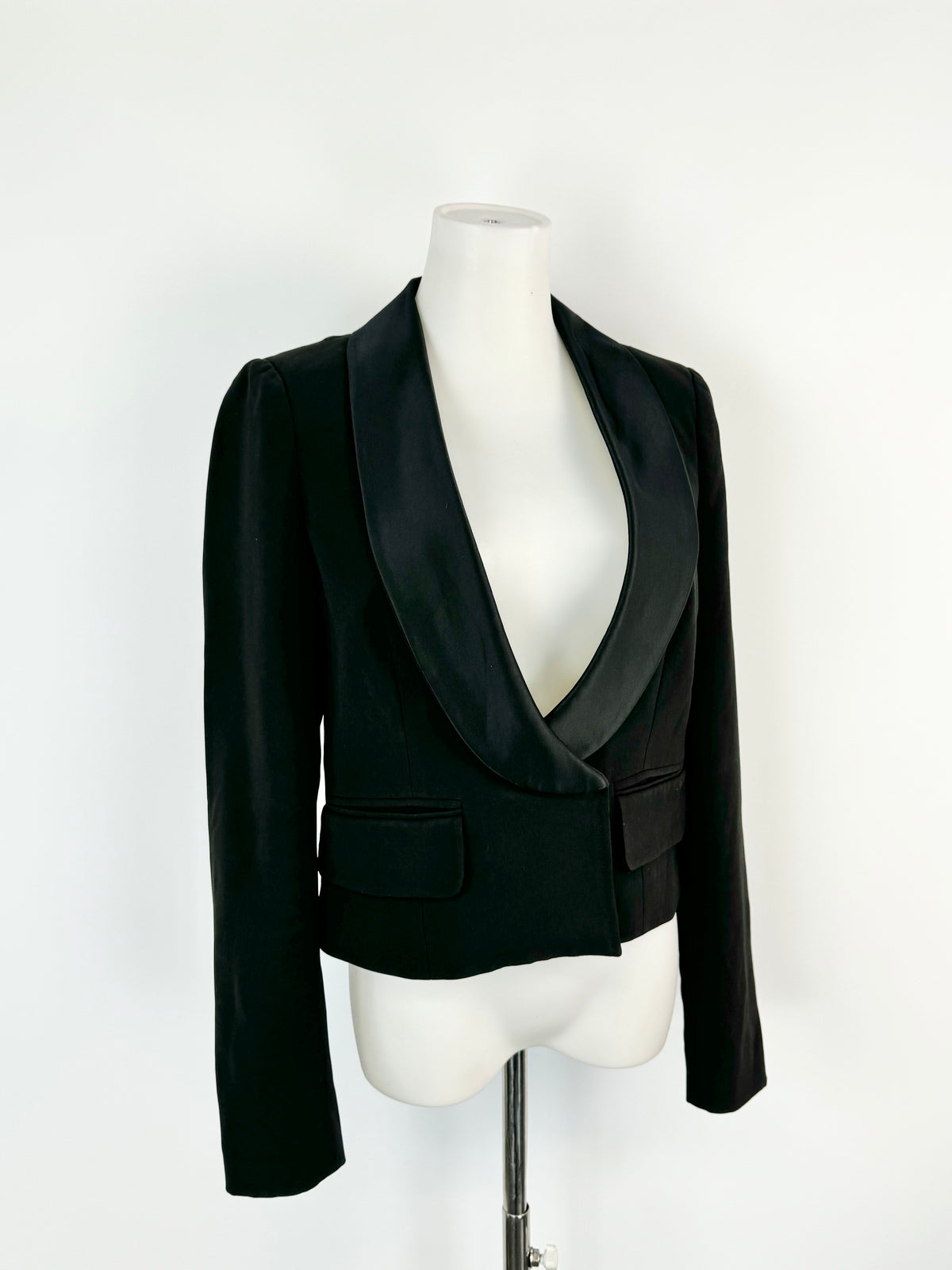 See By Chloe Cropped Black Blazer - AU10