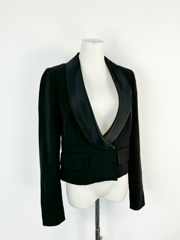 See By Chloe Cropped Black Blazer - AU10