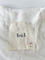 Búl Beige & White Linen Blend Midi Skirt - AU12