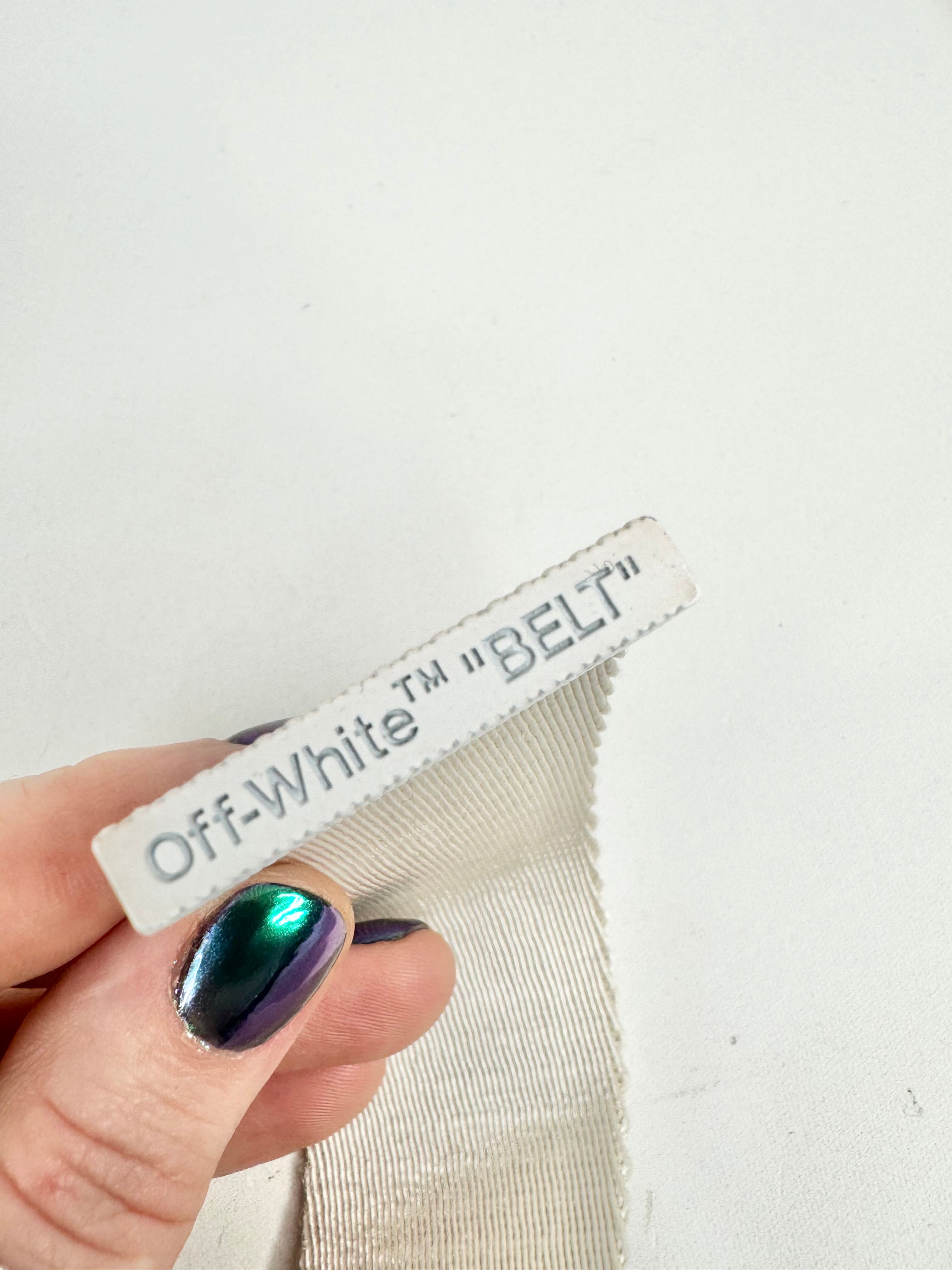 Off-White White & Red Industrial XL Belt