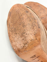 Diesel Tan Leather Peep-Toe Ankle Boots - EU41