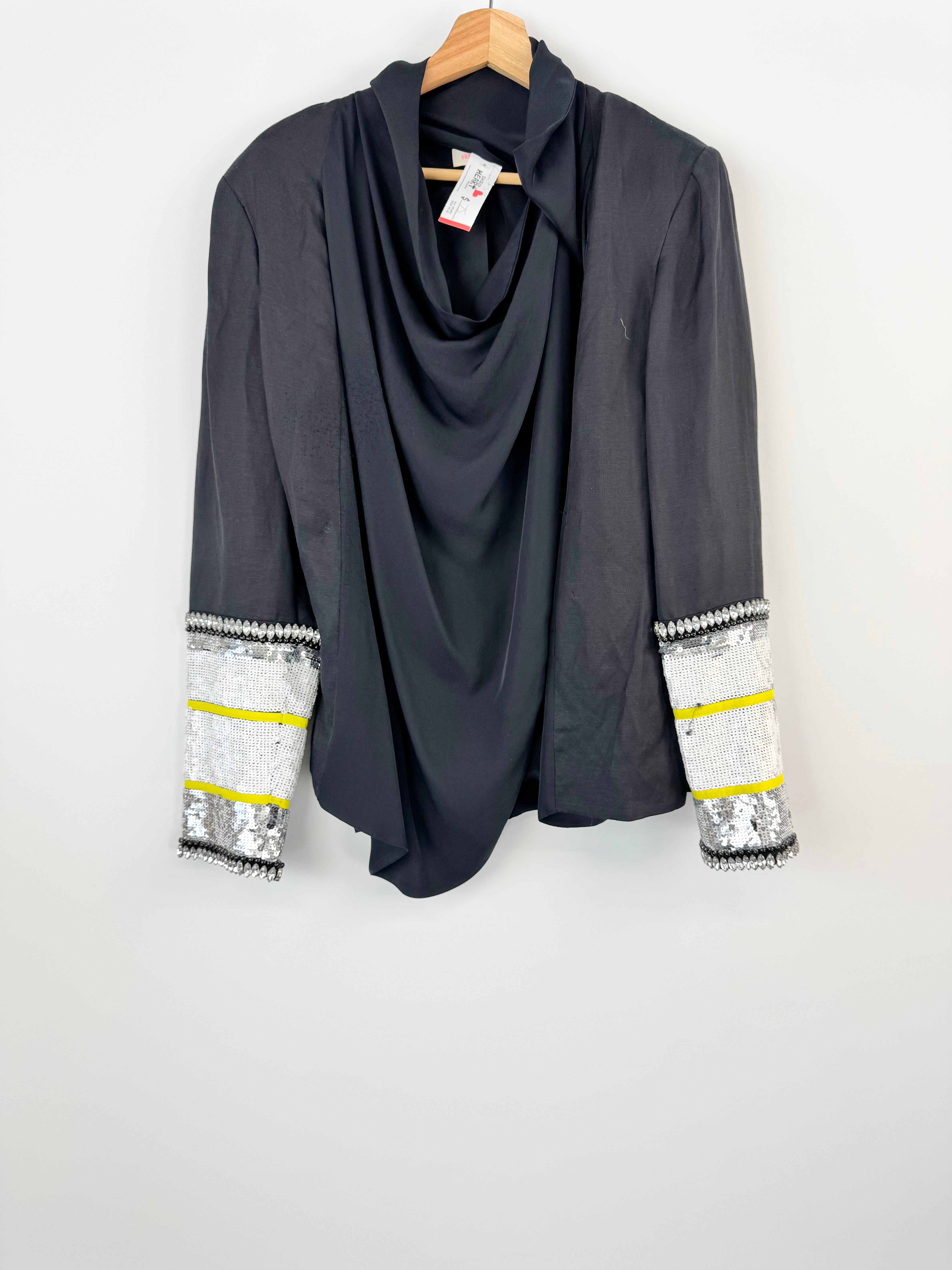 Sass & Bide 'Beaded Bands' Jacket Top Hybrid - AU14