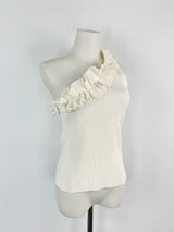 Zimmermann Cream 'Postcard' One Should Ruffle Trim Tank Top - AU10