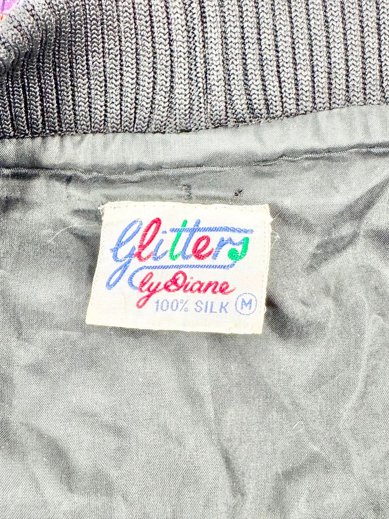Retro Glittery by Diane Multicoloured Sequin Silk Cardigan - AU10