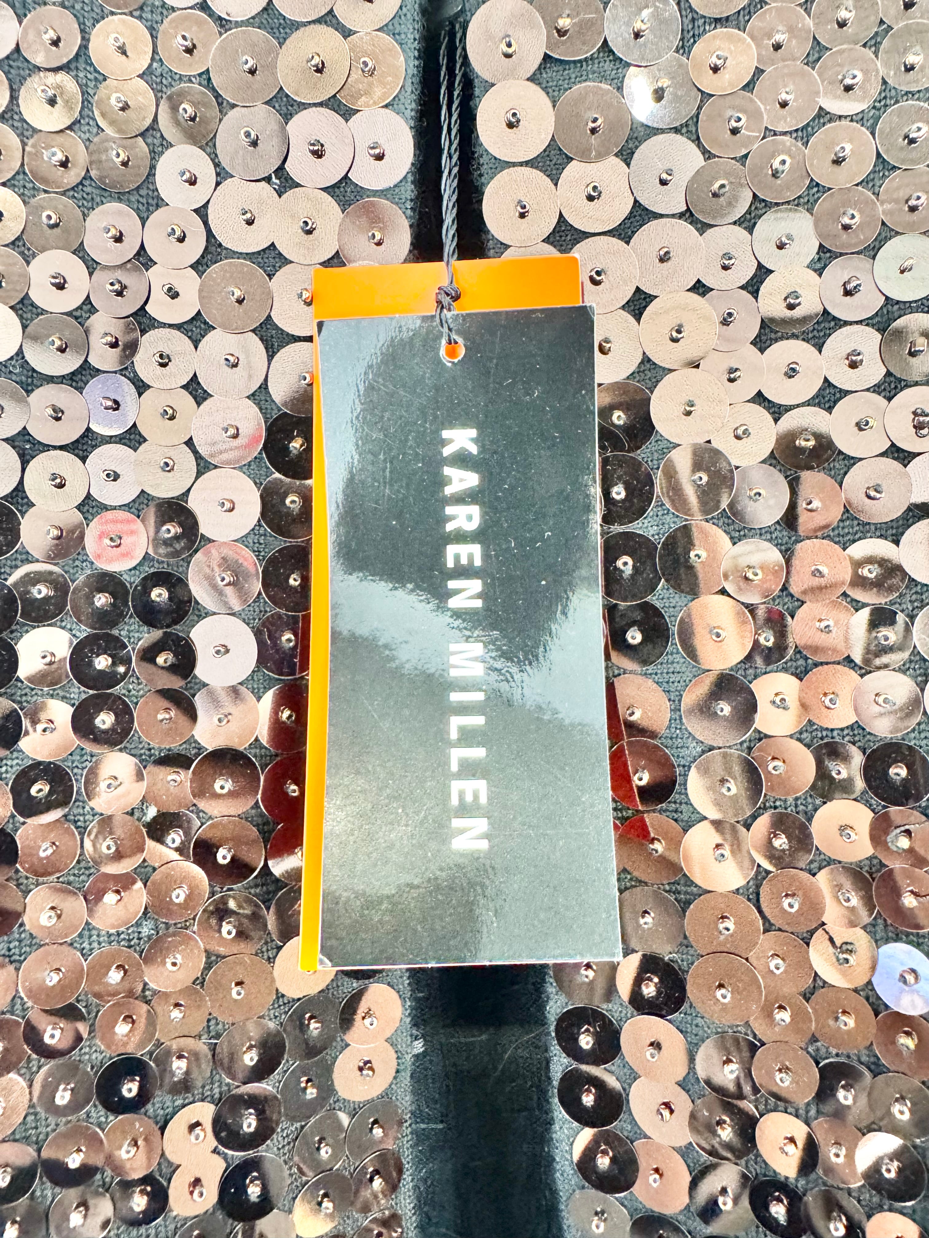 Karen Millen Bronze Sequin Cardigan - AU4