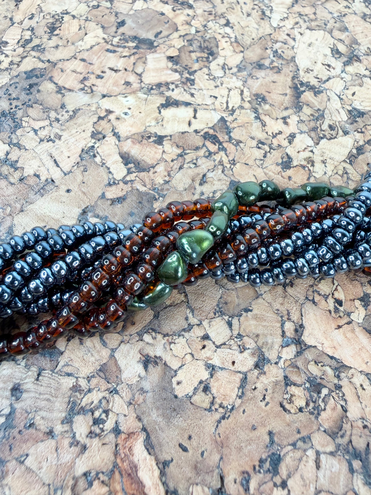 Joan Rivers Multi Strand Beaded Lion Clasp Necklace