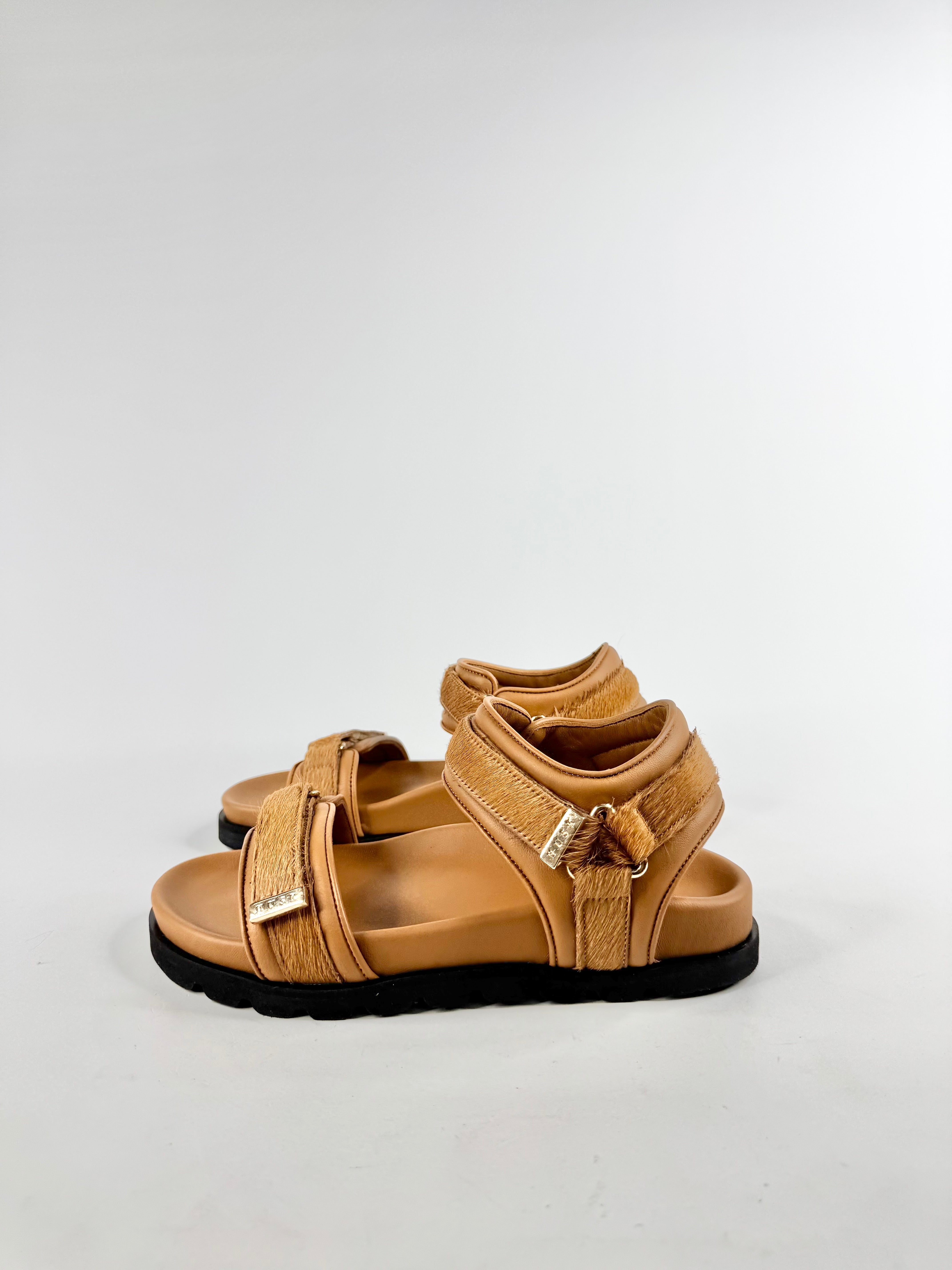 Husk Tan Velcro Sandals - EU38