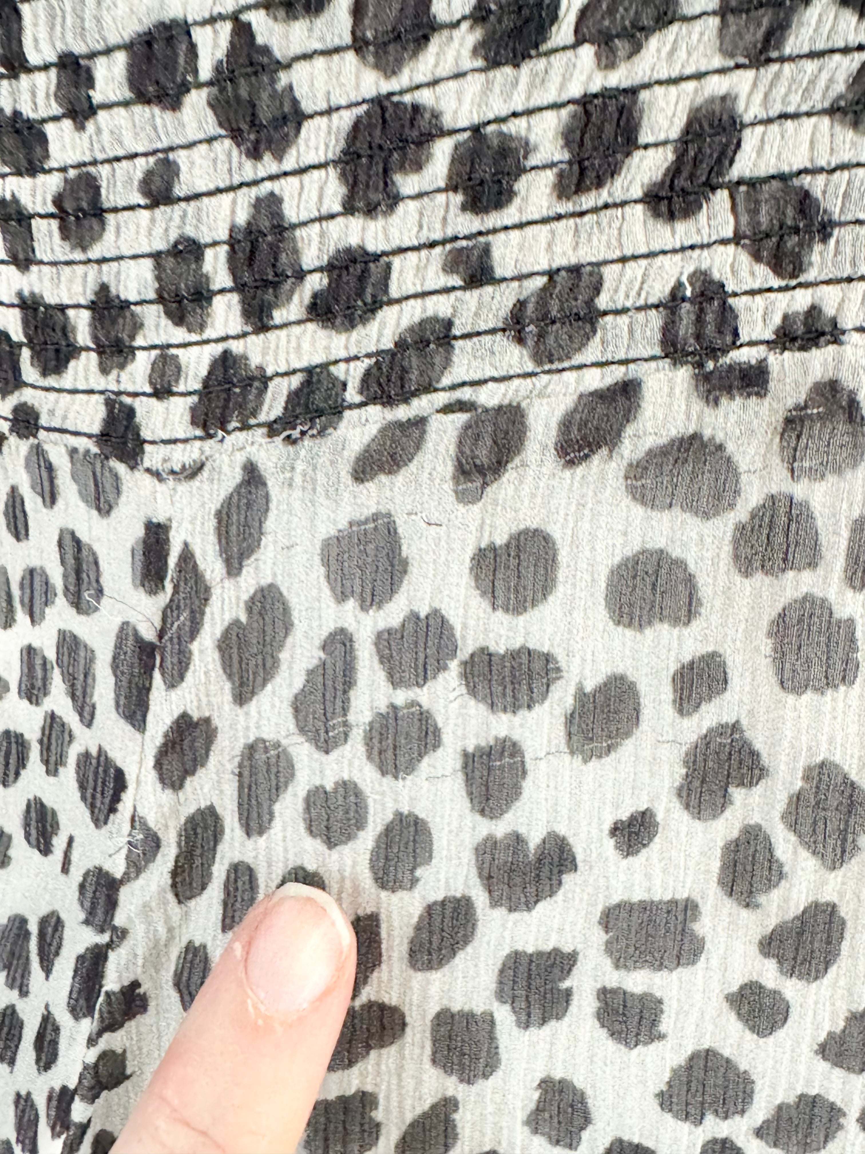 Husk Black & White Patterned Crepe Silk Maxi Dress - AU10