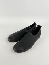 Ecco Black Leather & Gore-Tex Upper Slip Ons - EU42