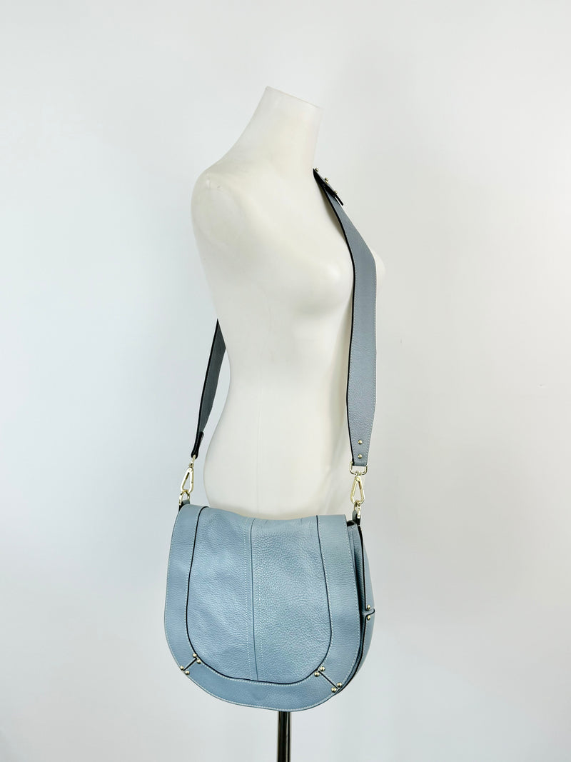 Caterina Lucchi Powder Blue Leather Cross Body Bag