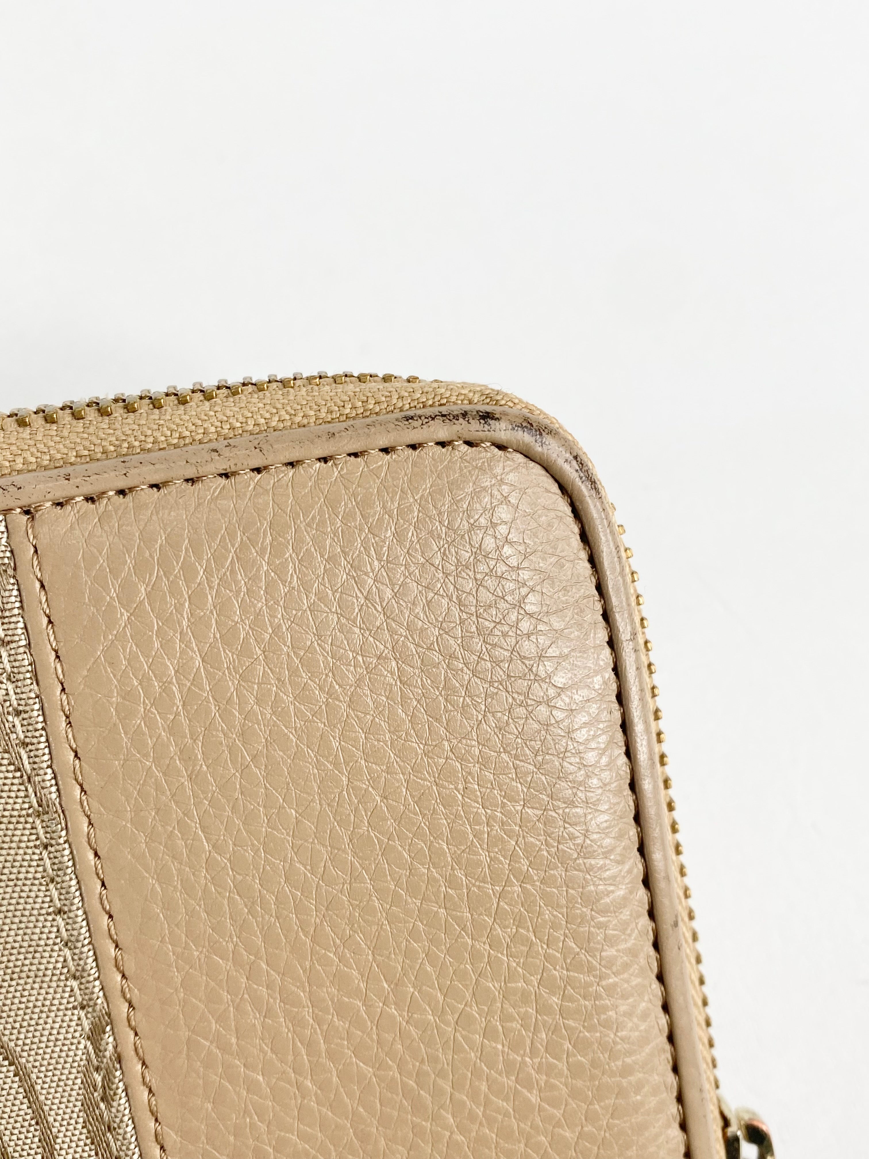 Oroton Soft Beige Monogram Wallet