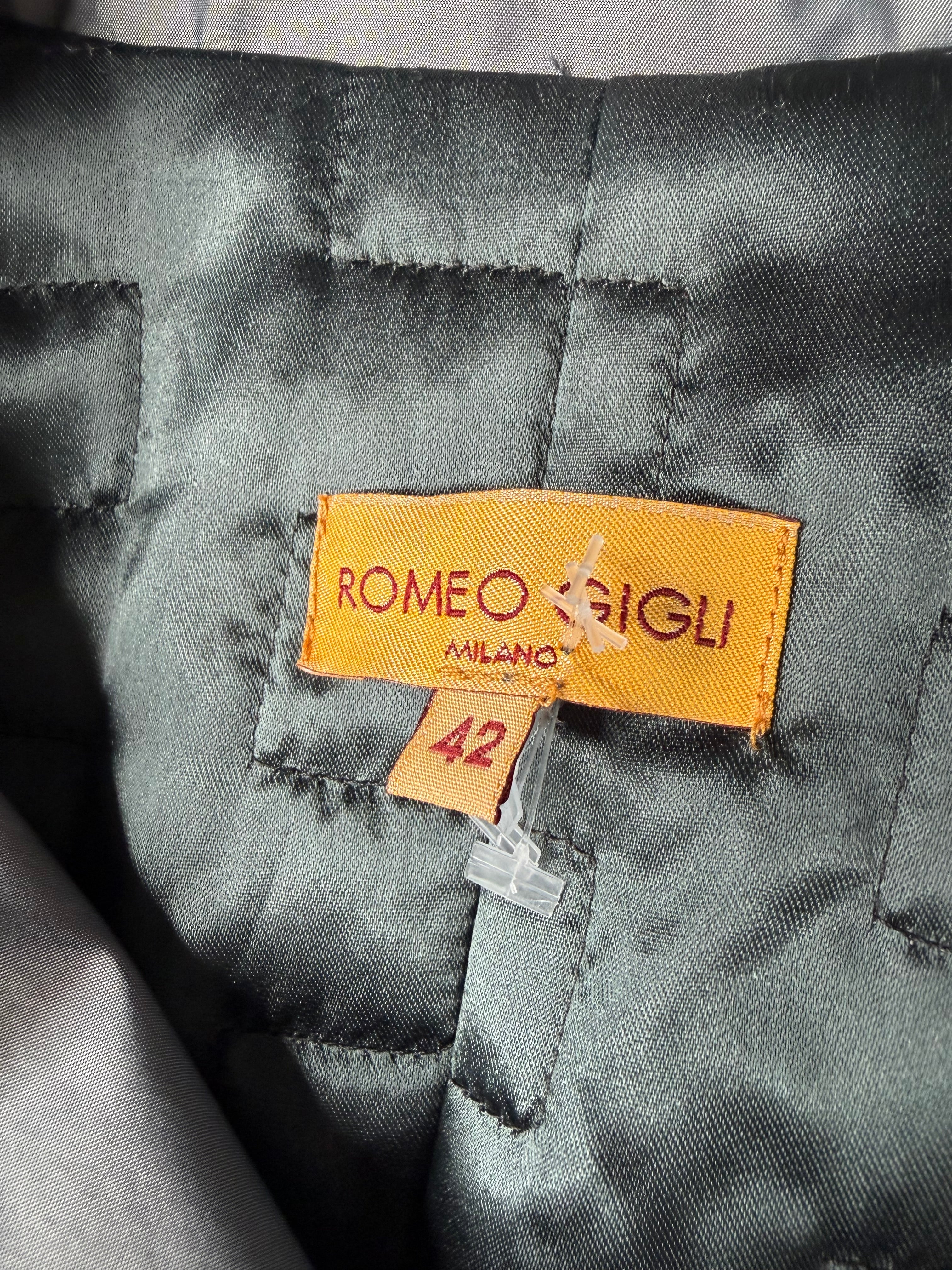 Romeo Gigli Metallic Grey Trench - AU14