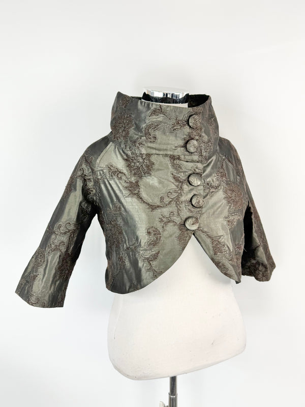 Showroom Cropped Brocade Jacket - AU12