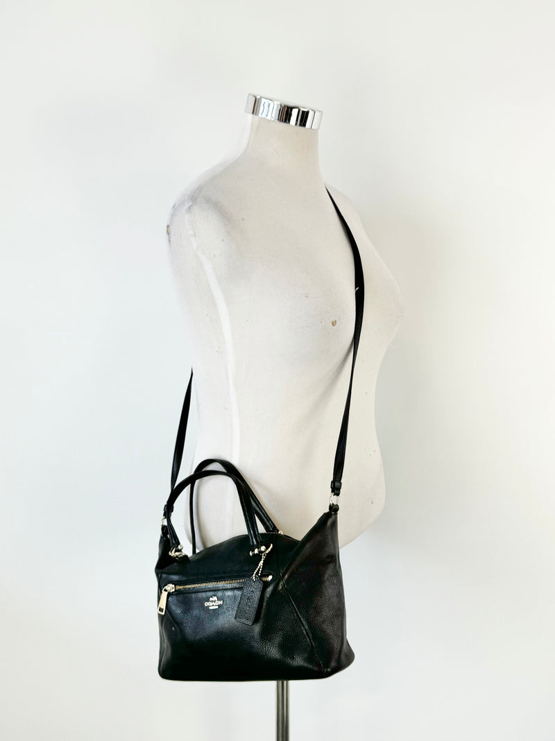 Coach Black Grained Leather Bag