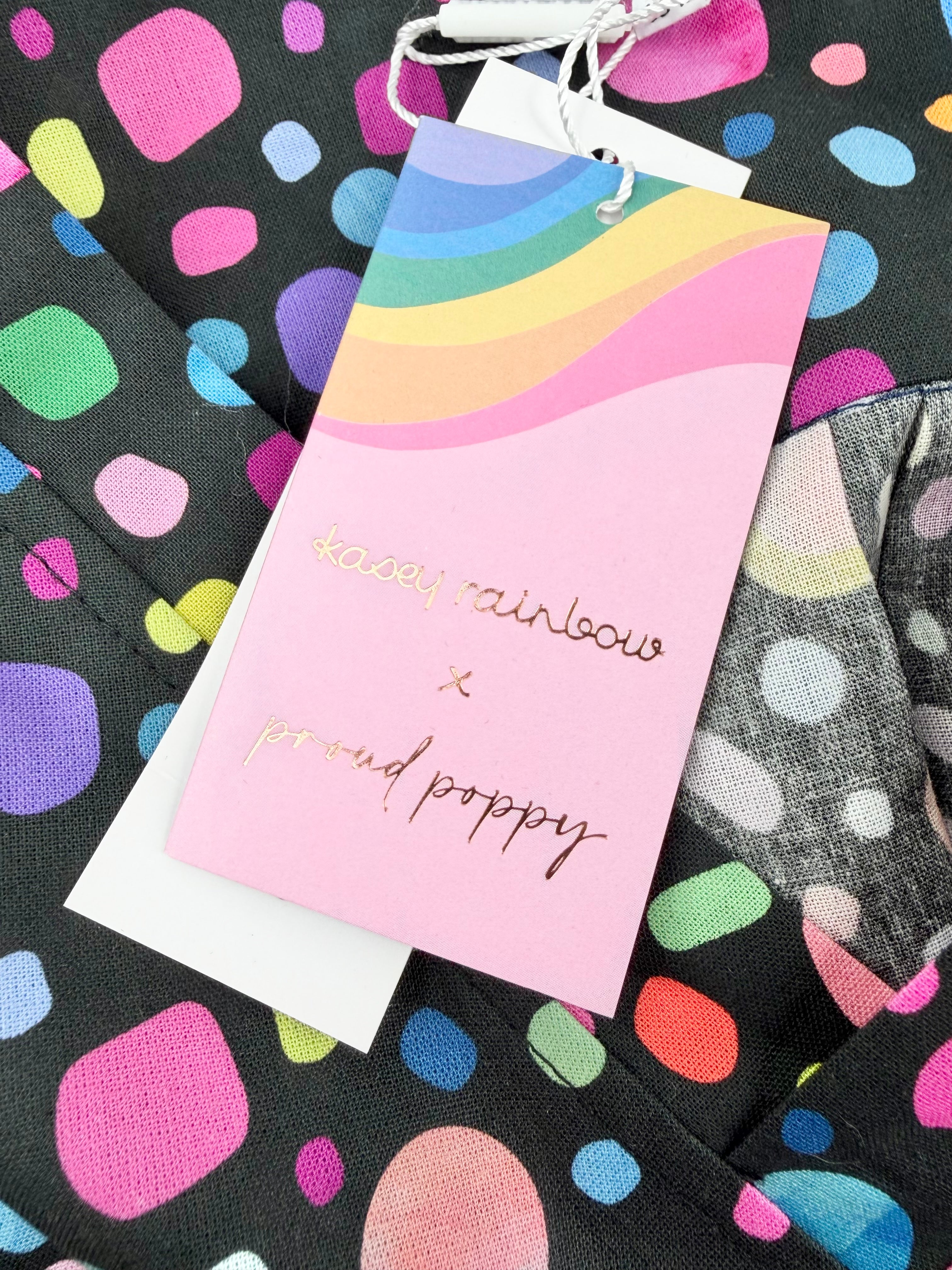 Proud Poppy Black & Multicolour 'Audrey, Pebble' Scrubs NWT - AU20