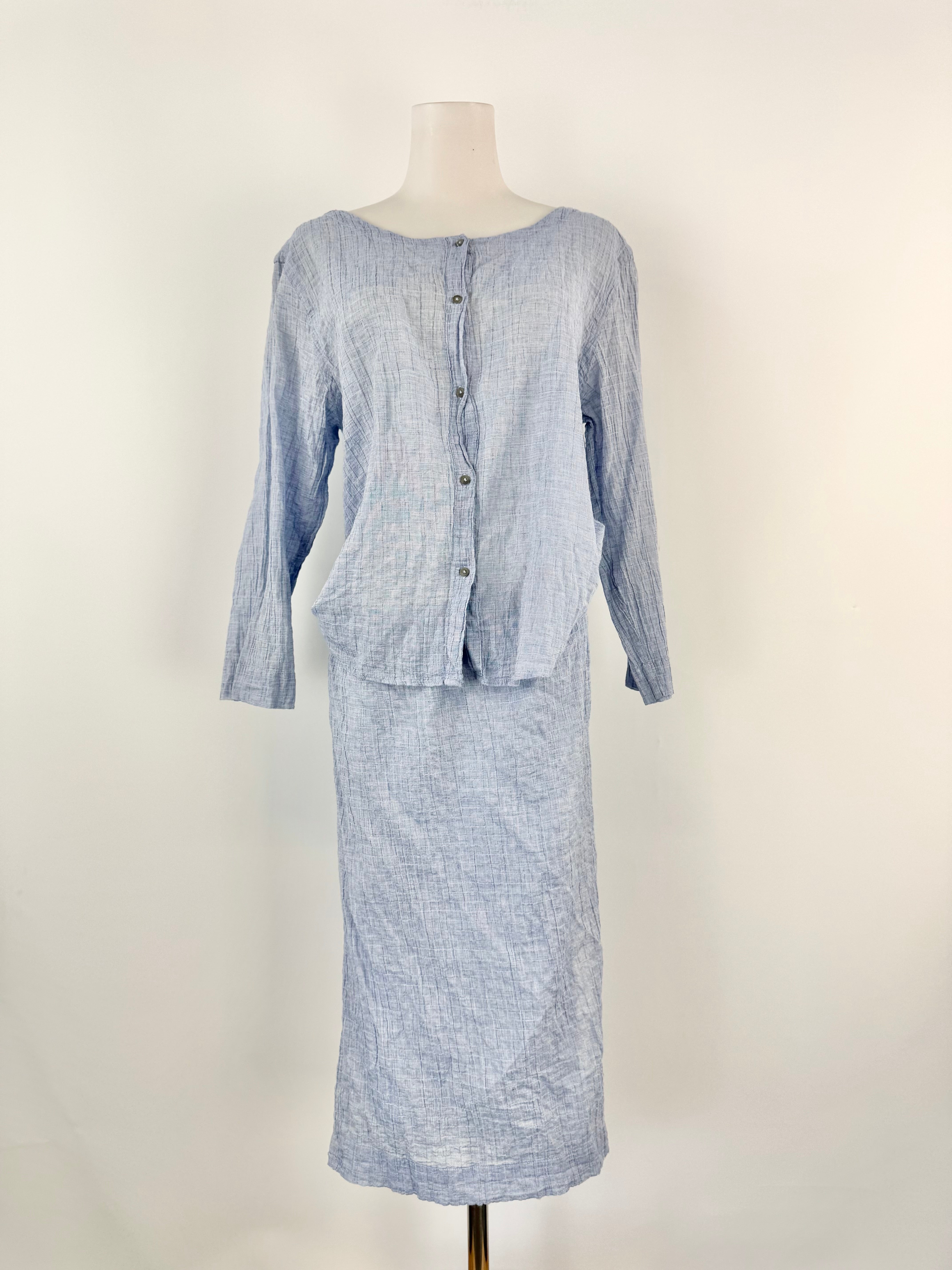 Humanoid Light Blue Shirt Dress - AU12