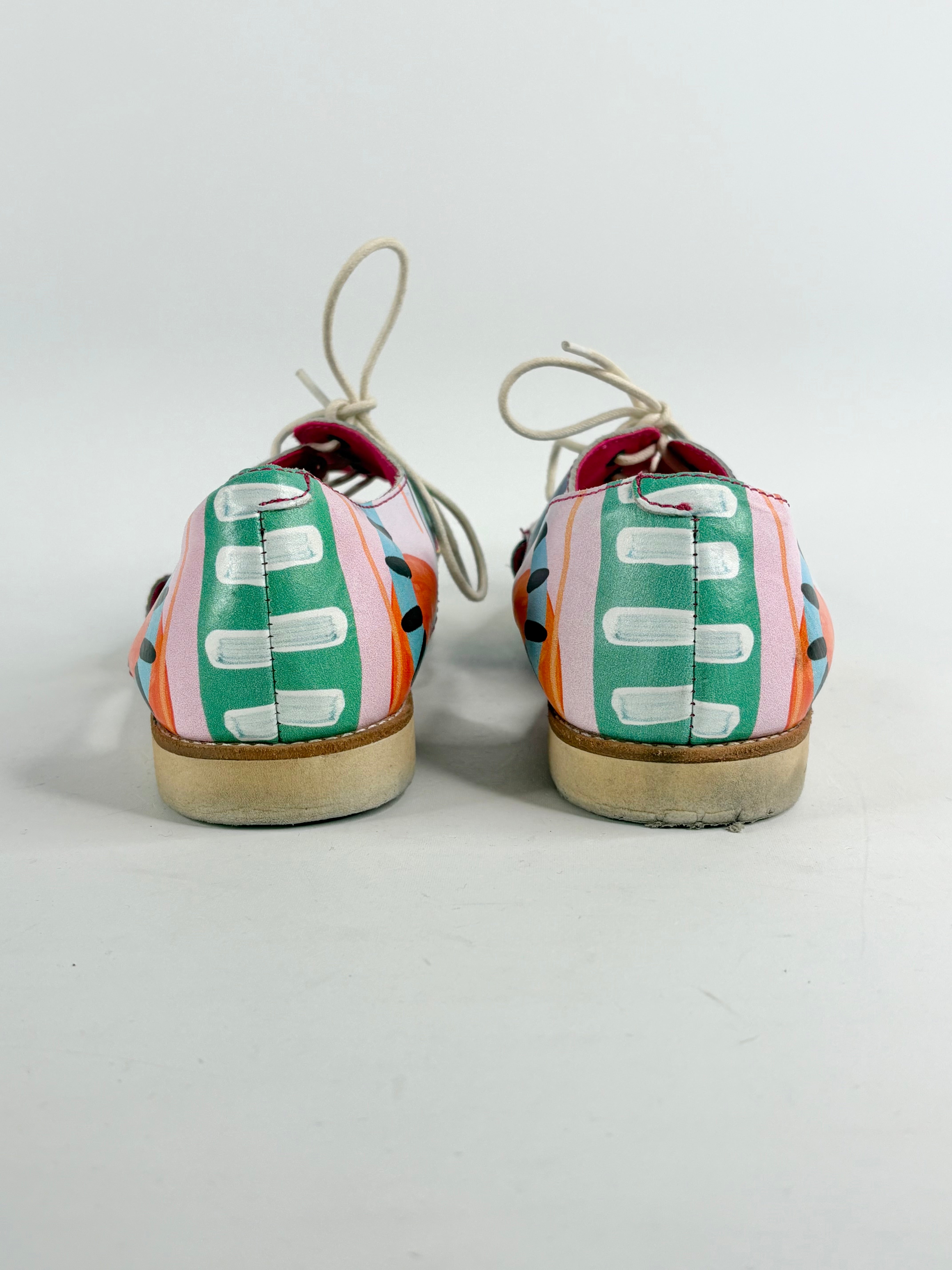 Rollie x Tiff Multicolour Leather 'Sidecut' Lace Ups - EU41