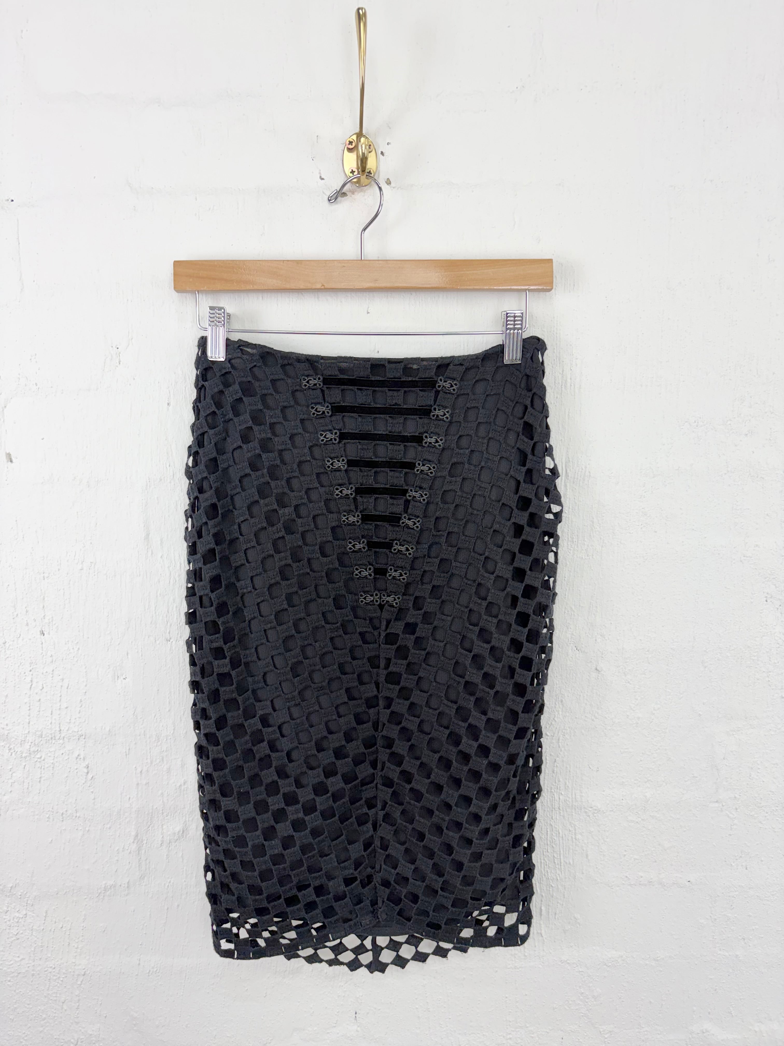 Jasmine di Milo Black Lace Overlay Skirt - AU8