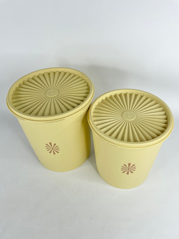 Tupperware Blonde Canister Duo