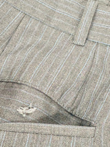 Canali for Saks Fifth Avenue Charcoal Striped Wool 2pc Suit - 52R