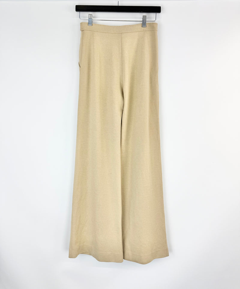 Vintage Twiggy Wheaten Wide Leg Slacks - AU8