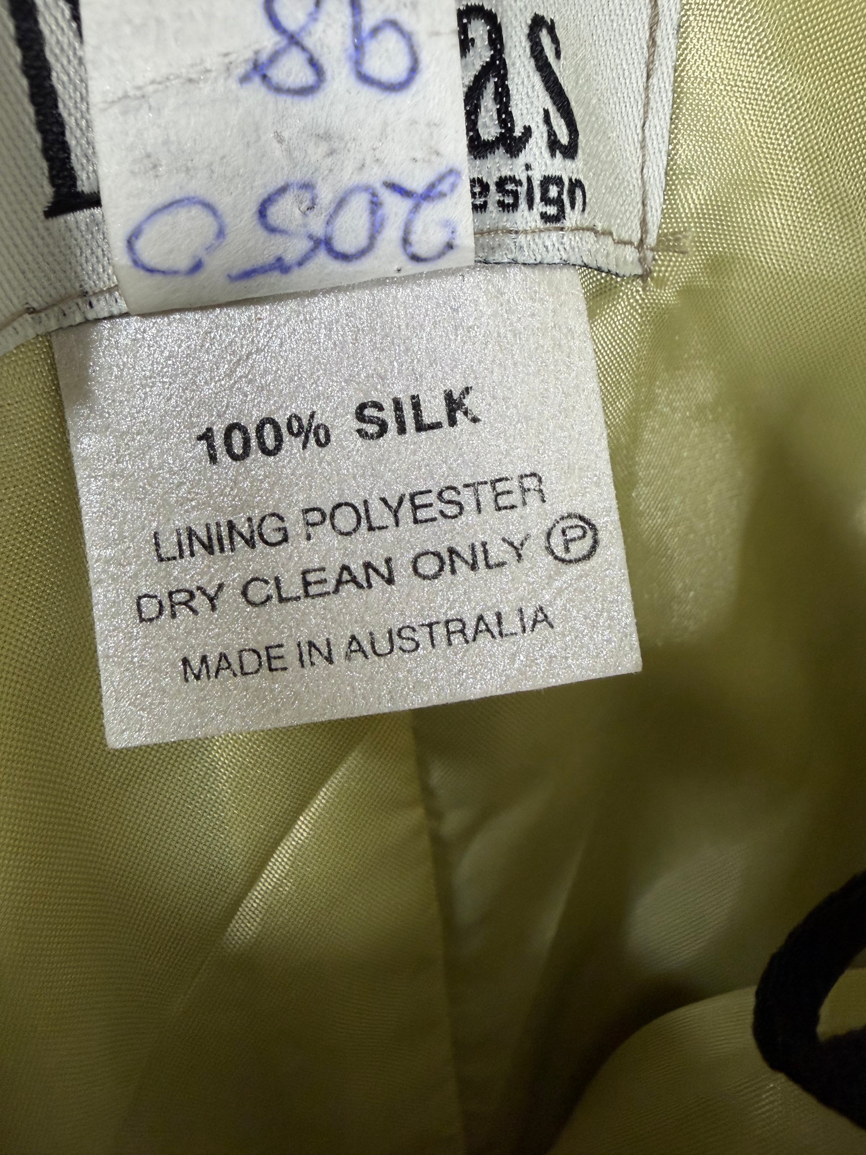 Danielas Pistachio Silk Vintage Dress - AU8