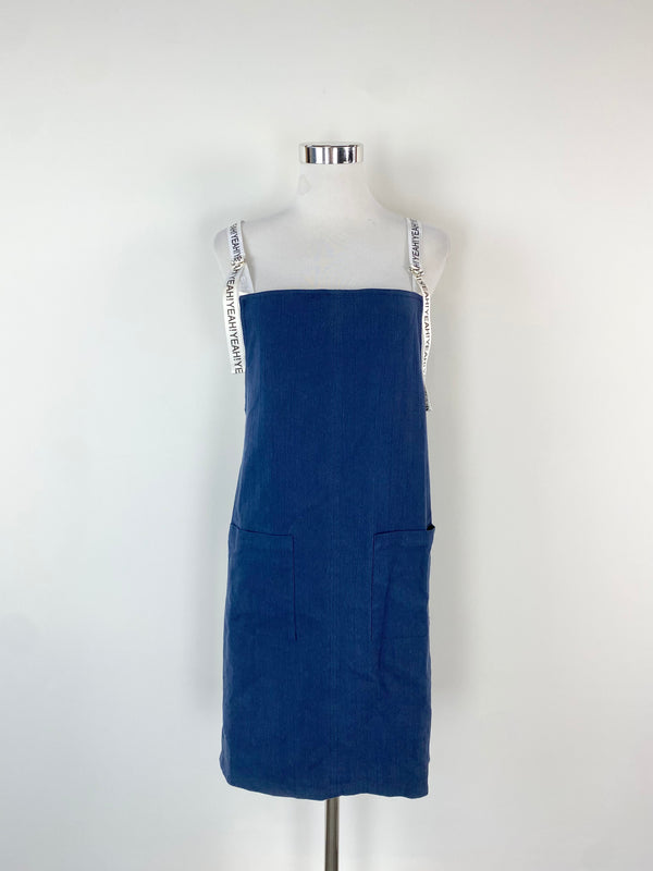 Handmade 'Yeah' Blue Pinafore - AU8/10