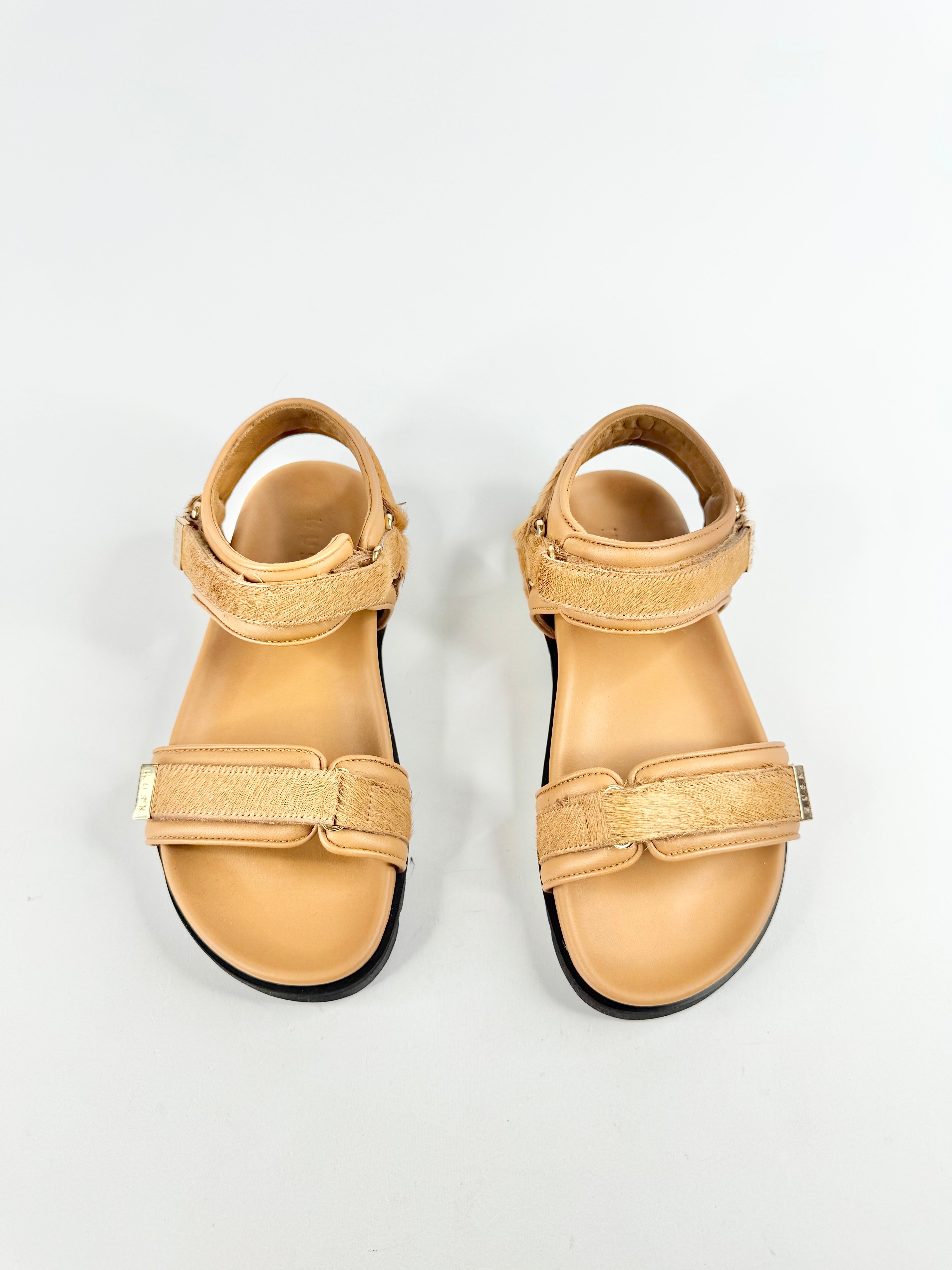 Husk Tan Velcro Sandals - EU38