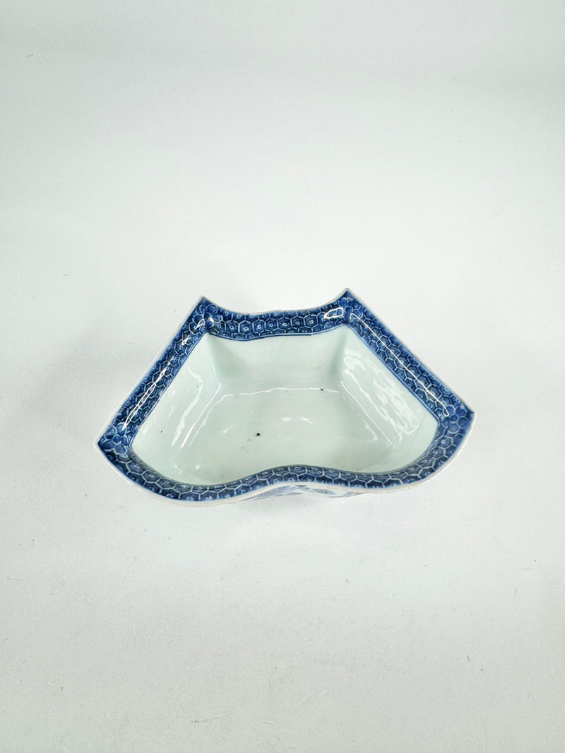 Antique Rectangular Shaped Cobalt Blue Dish
