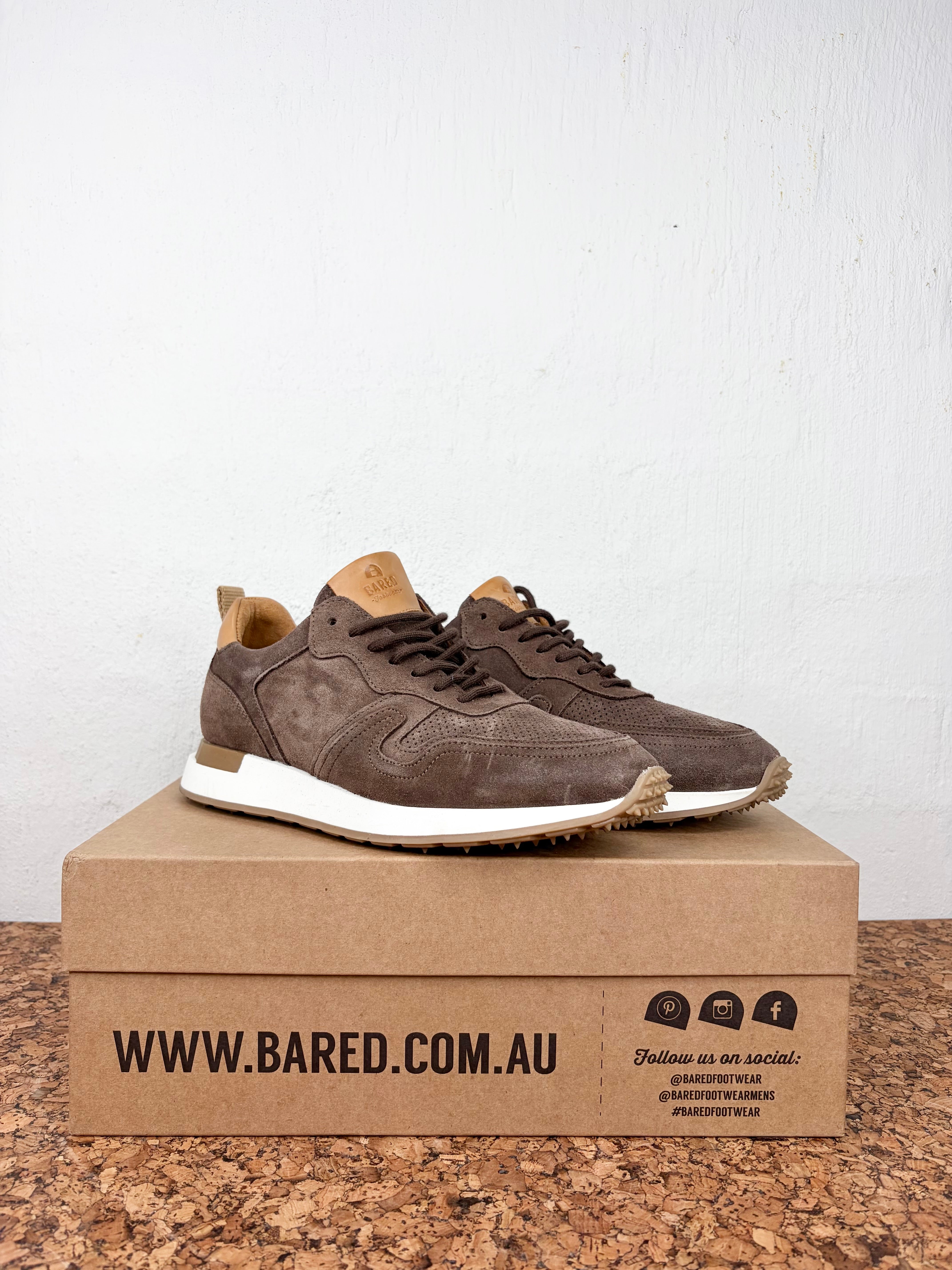 Bared 'Actinium' Chocolate Suede Sneaker - EU40