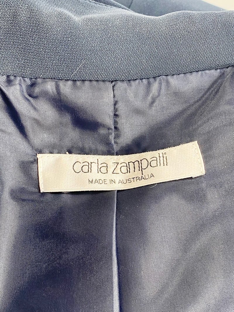 Carla Zampatti Dark Teal Two Piece Suit - AU12