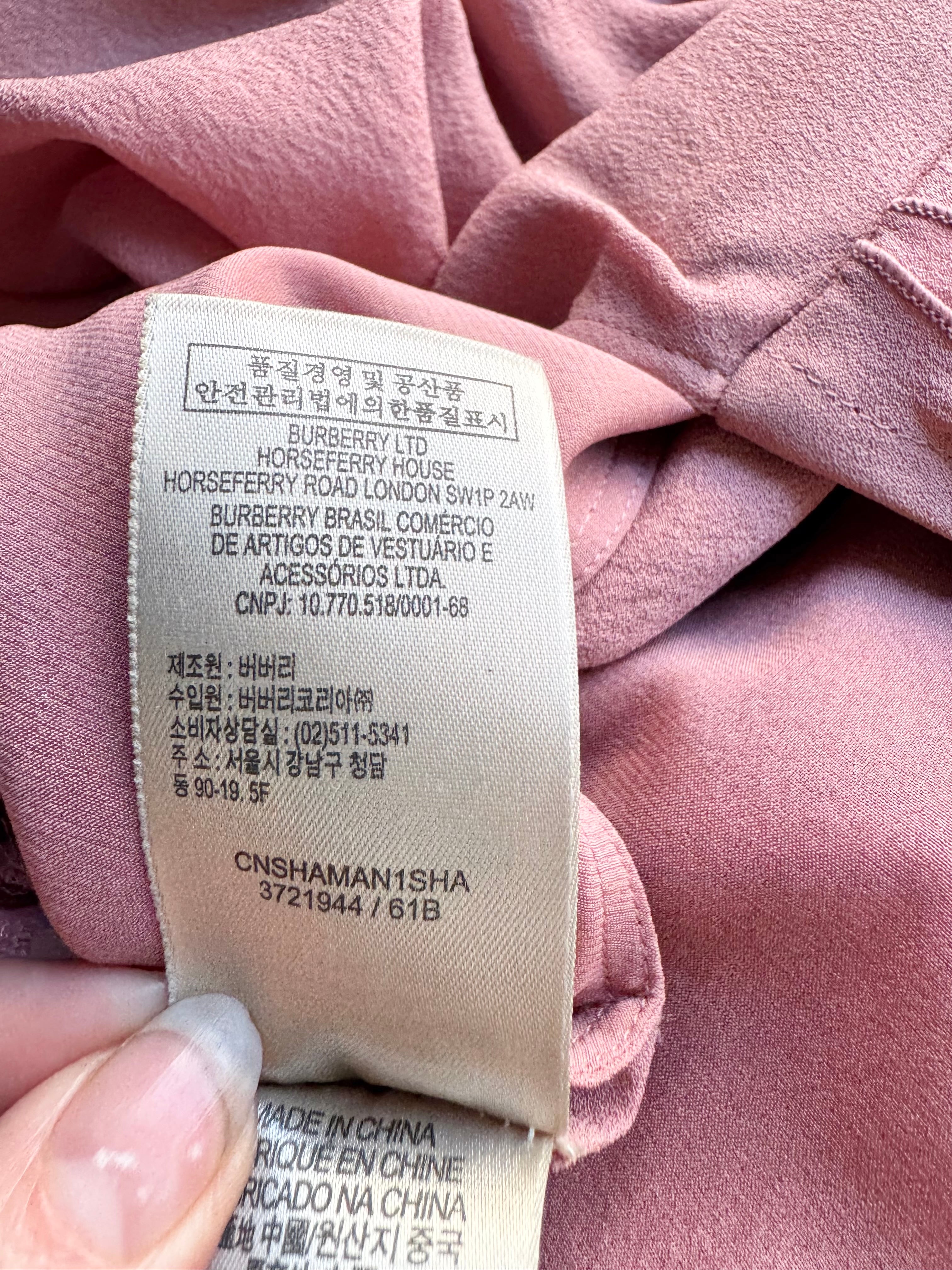 Burberry London 2010 Era Muted Peach Silk Dress - AU12/14