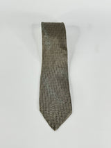 Giorgio Armani Taupe & Black Silk Patterned Tie