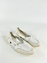 Tod’s White Leather & Suede Slip Ons - EU41