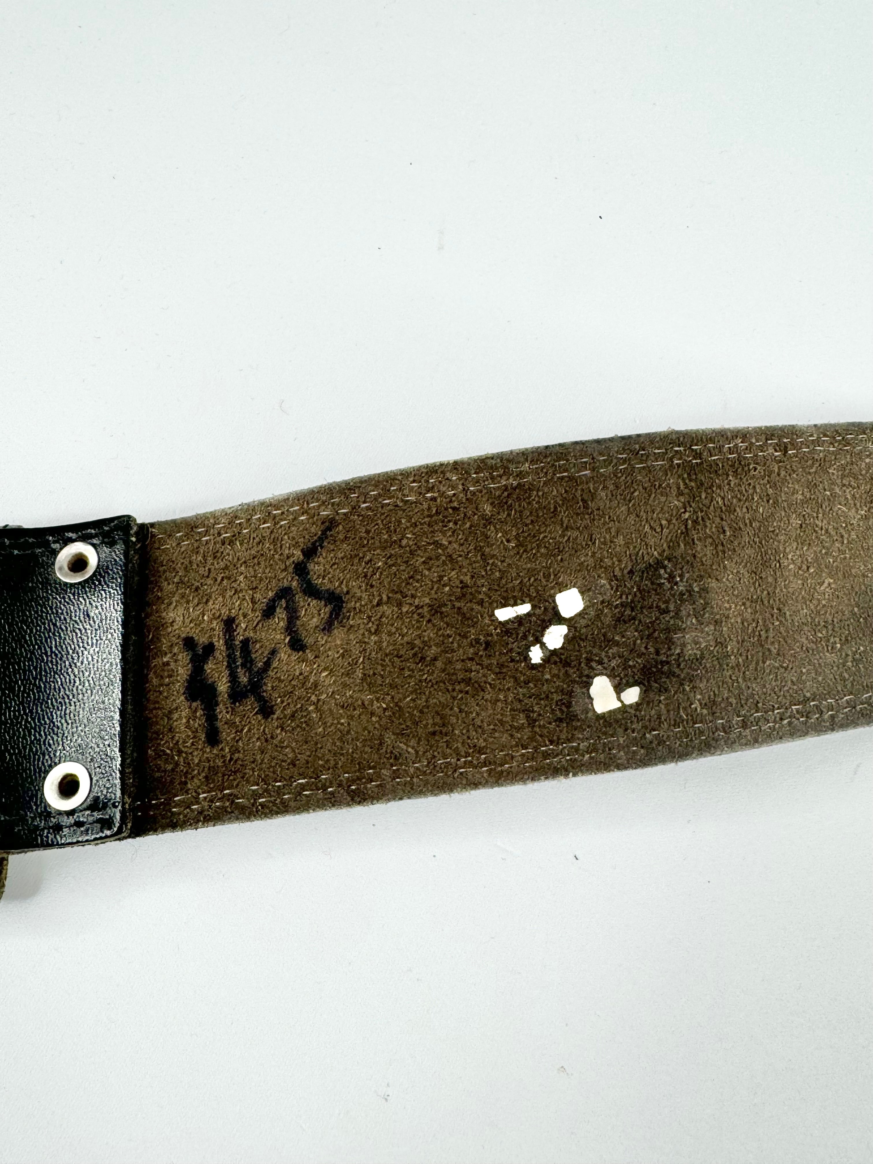Vintage Black Leather Belt