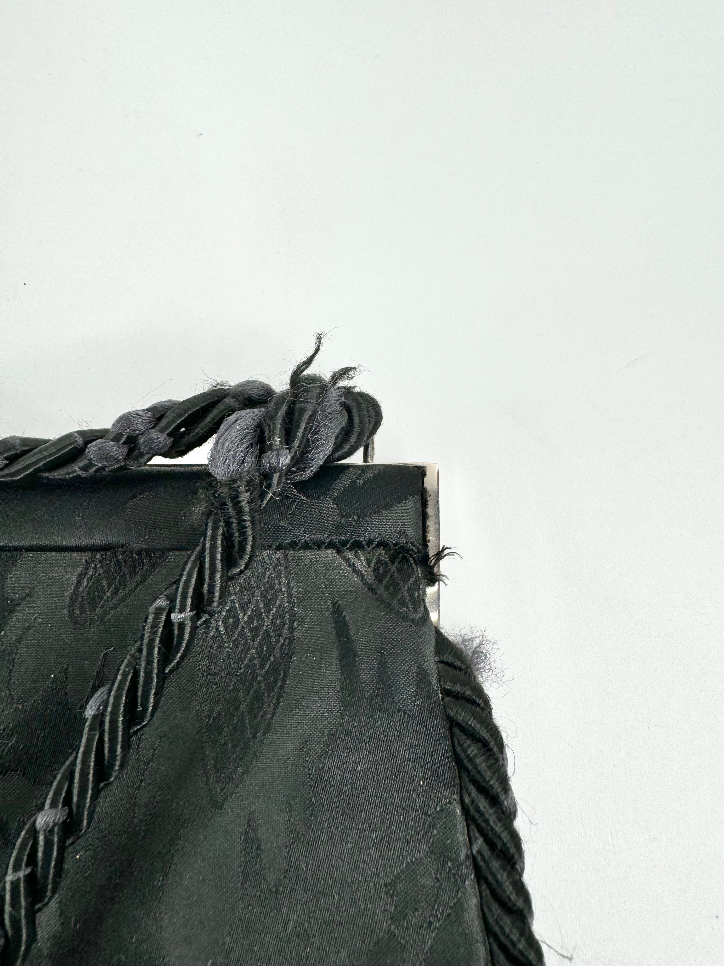 Vintage 1997 Dolce & Gabbana Black Brocade Handbag