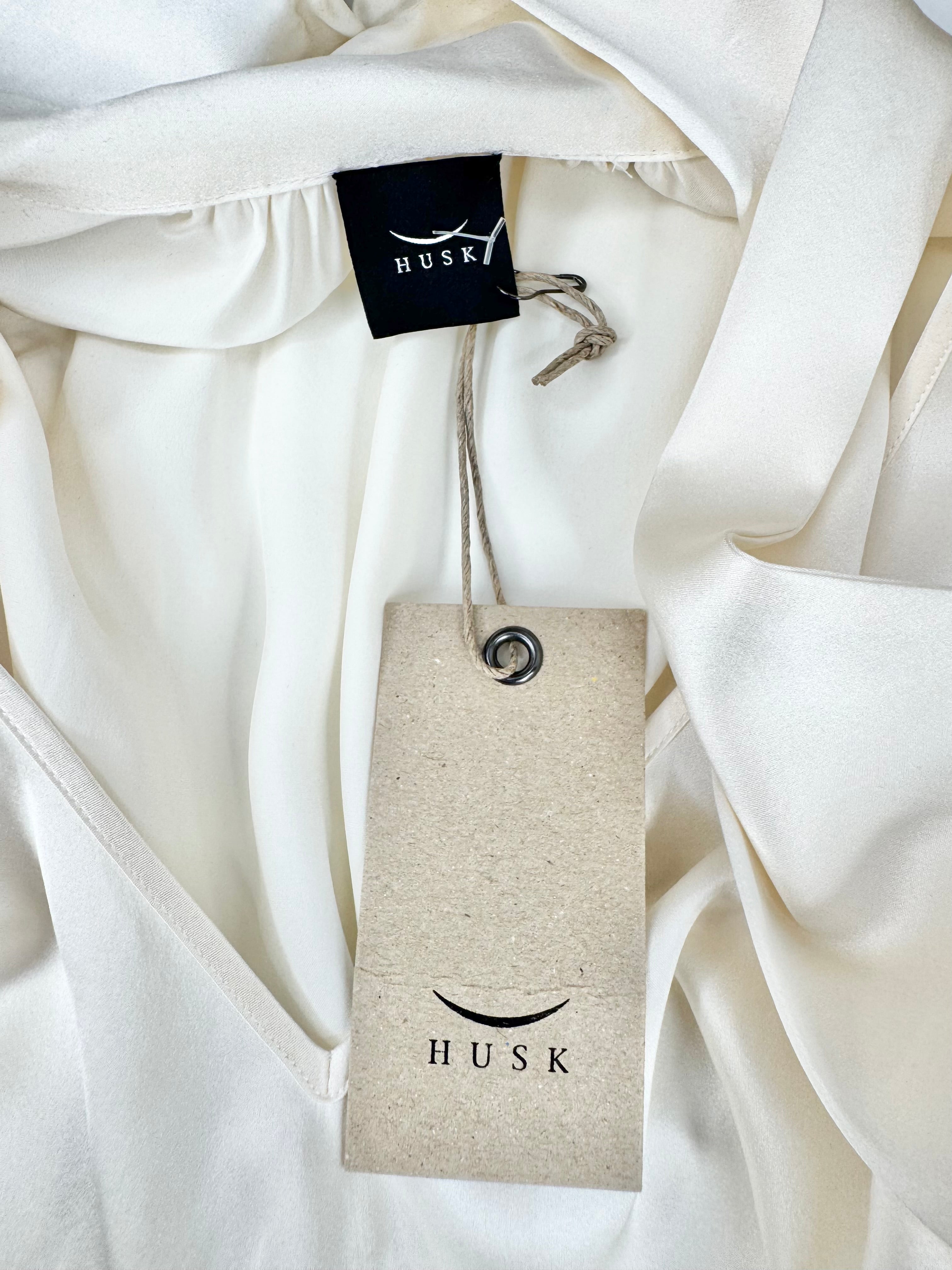 Husk Cream Silk 'Lili' Pussybow Blouse NWT - AU14