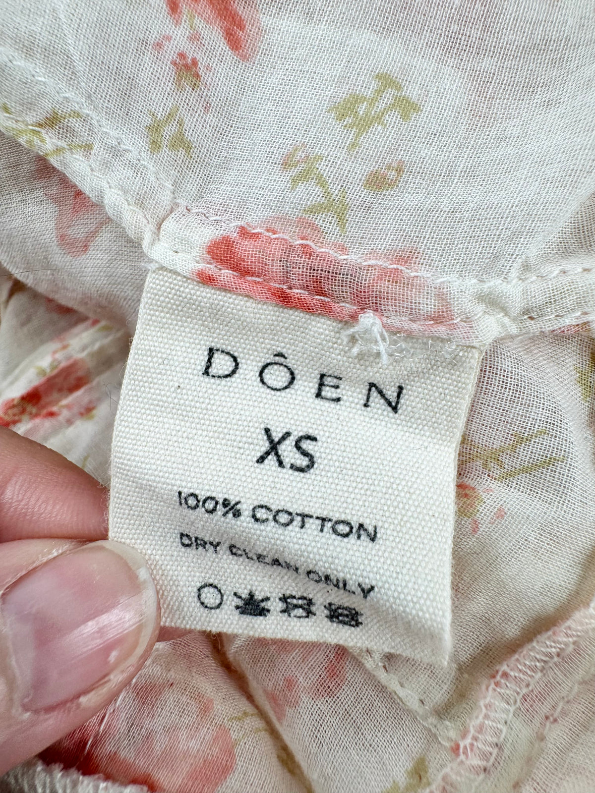 Doen Floaty Cream Poppy Patterned Blouse - AU8/10