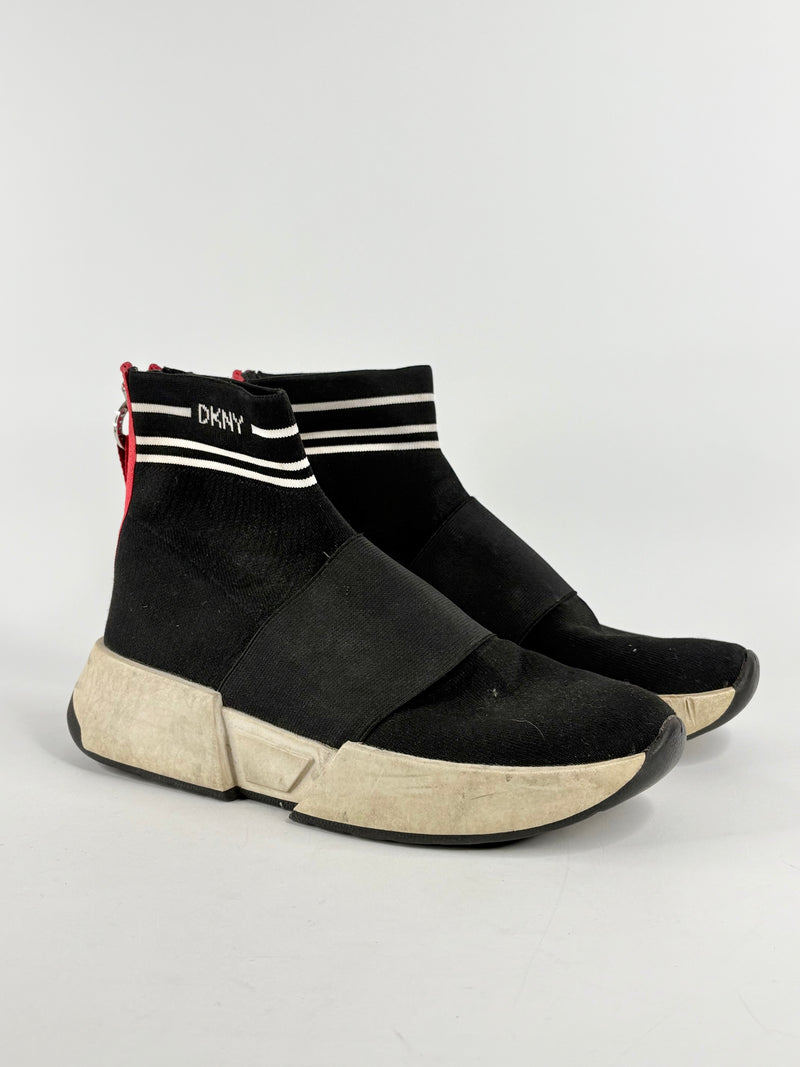 DKNY Black 'Marini' Knit Sneakers - EU40